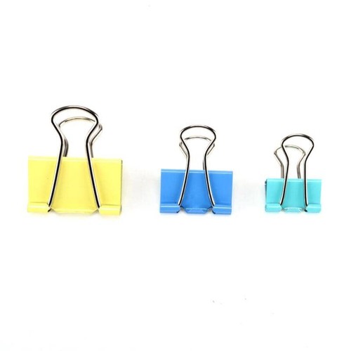 23pcs Multicoloured Fold Back Clips 3 Sizes Binder Home Work School Stationery - Picture 4 of 4