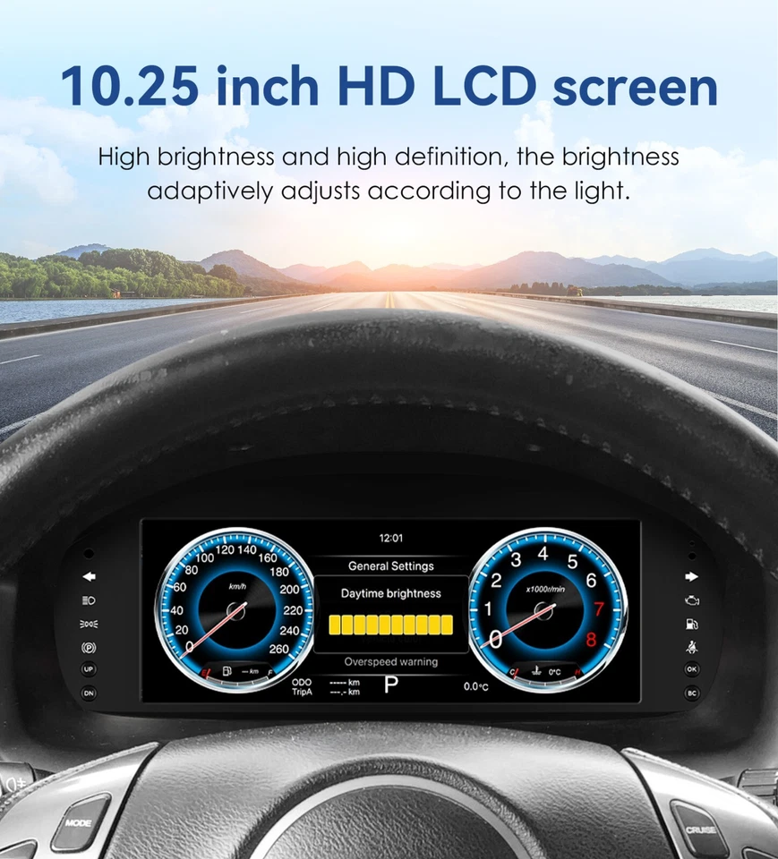 Cuadro de instrumentos velocímetro digital HD pantalla LCD para Honda Accord 2003-2007 Foto 2 de 4