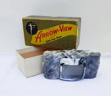 Arrow-View Marbled Plastic 35 mm Lighted Battery Operated Slide Viewer In Box