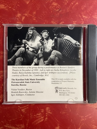 The Karelian Folk Music Ensemble CD Gadfly Records Project Harmony 1995 Russia - Picture 3 of 5