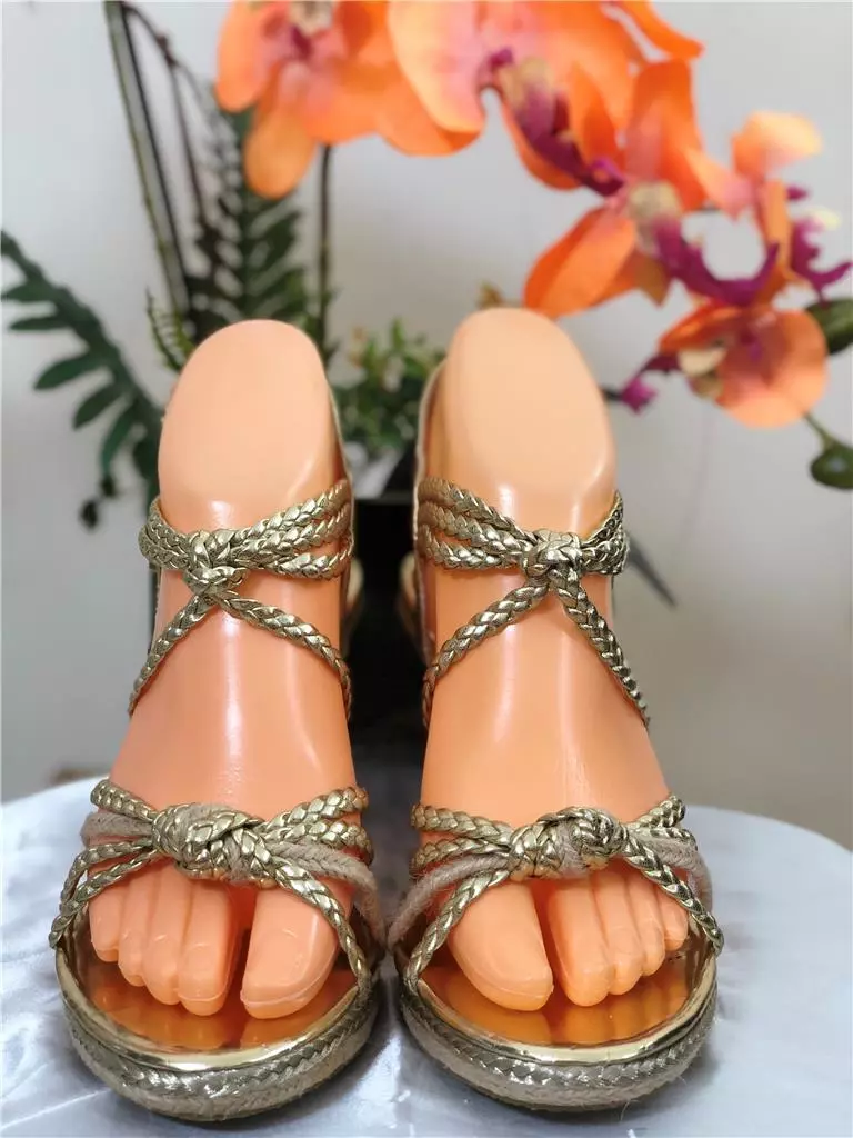 Gold michael best sale kors wedges