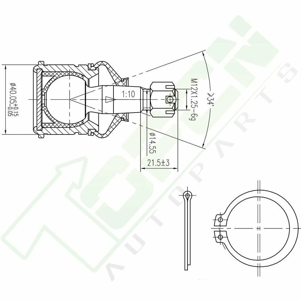 10pcs Suspension Kit Ball Joints Control Arms For 1988-1990 1991 Honda Civic CRX - Image 4 of 4