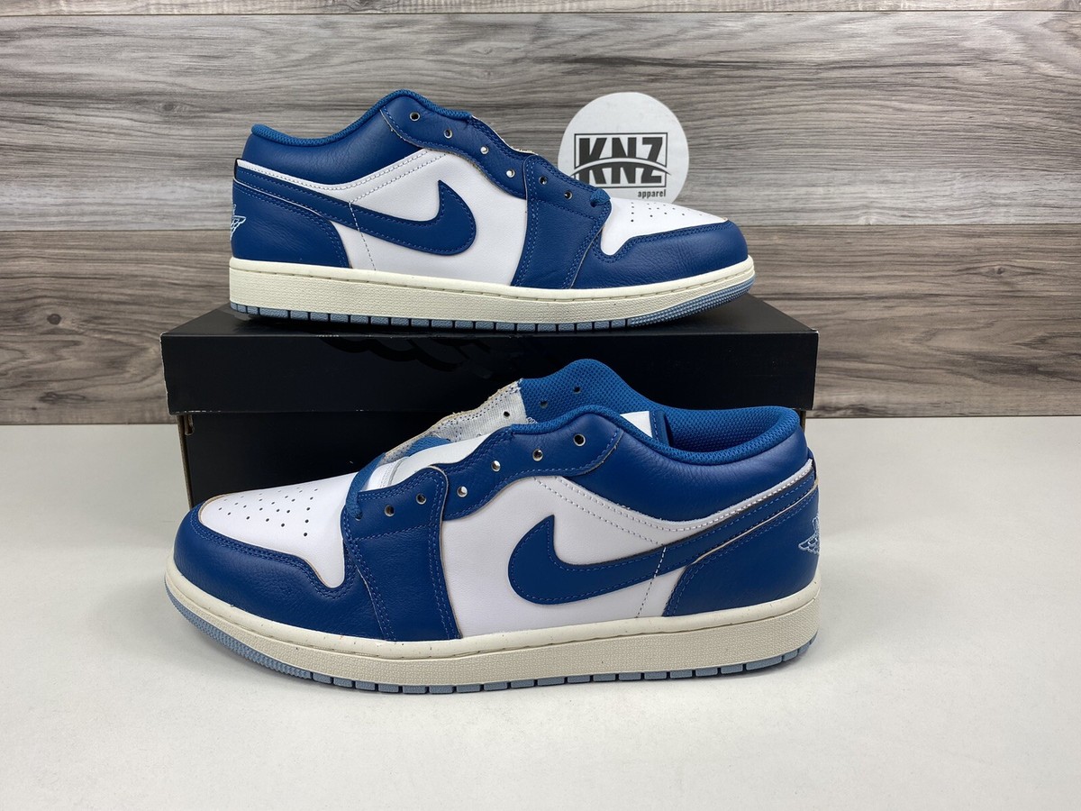Nike Air Jordan 1 LOW SE White Industrial Blue FN5214 141 Men's