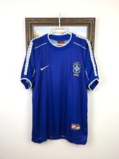 Vintage Brazil Football Shirt Soccer Jersey Blue National Team Mens Rare Size XL