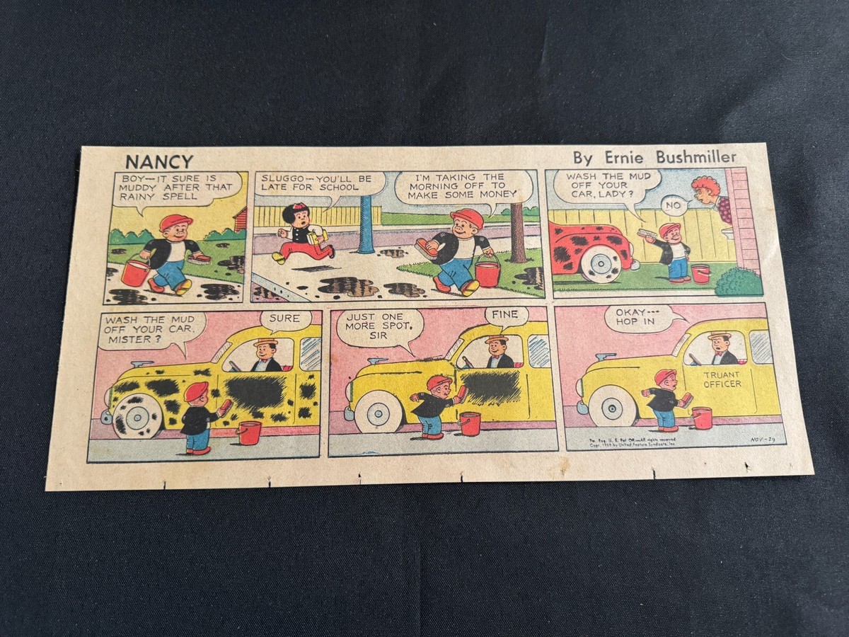 27 NANCY by Ernie Bushmiller Lot of 2 Sunday Third Page Comic 27 NANCY by Ernie Bushmiller Lot of 2 Sunday Third Page Comic