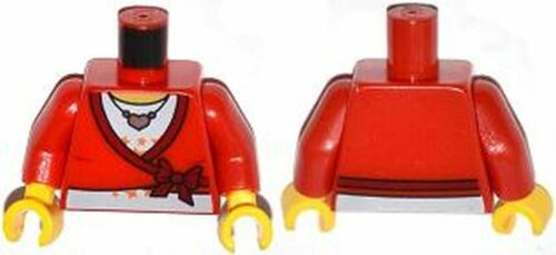 LEGO 1x Torso Donna Maglione Collana con Cuore Minifigure Rosso 973pb0580c01 - Foto 1 di 1