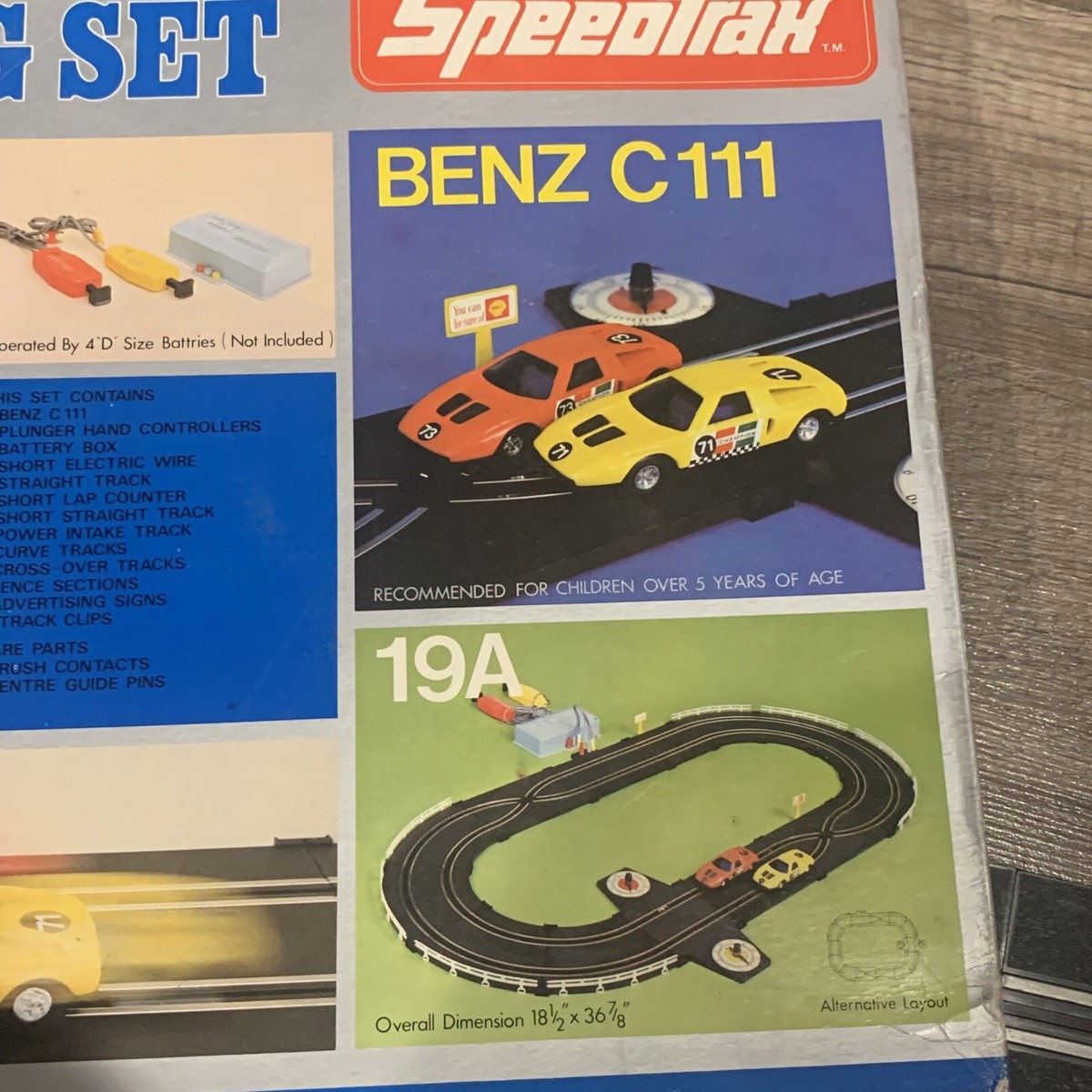 アバンティーズ コースター コンプセット VTG 1970s SpeedTrax 19A Road Racing Slot Car Set Benz C111 W