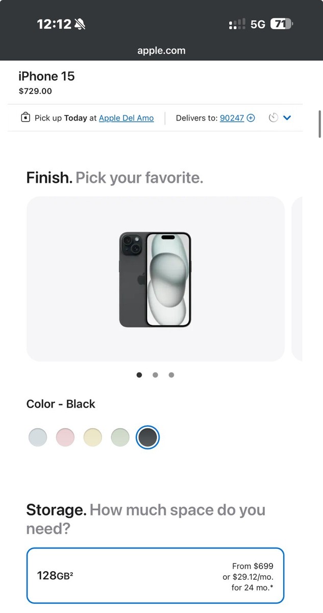 Apple iPhone 15 - 128 GB - Black (Unlocked) for sale online Apple iPhone 15 - 128 GB - Black (Unlocked) for sale online
