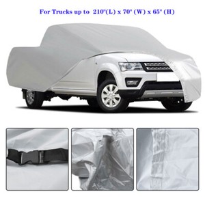 LABLT Car Cover Waterproof All Weather For Car Rain Sun Protection Truck Silver