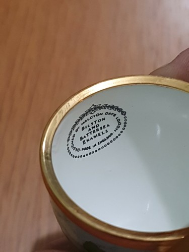 Halcyon Days Enamel Bilston Easter Egg Trinket Box 1980 (G8) - Picture 8 of 8
