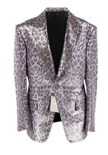 TOM FORD Purple Atticus Cocktail Dinner Jacket Size 54 IT / 44R U.S. New Wit...