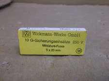 41571 (Box of 10) Wickmann-Werke 5x20mm 250mA Glass Fuse*