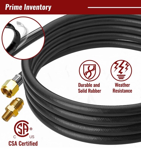 15 FT Propane Regulator Hose Replacement For Mr. Heater Big Buddy Outdoor Indoor - Picture 4 of 7