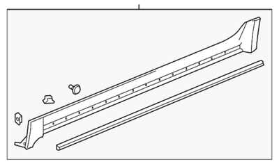 GM Passenger Side Rocker Panel Molding 84713654 | eBay