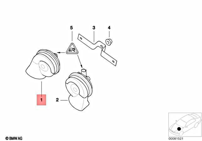 BMW X5 E53 Low Tone Horn Signal 61338387342 8387342 NEW GENUINE | eBay 