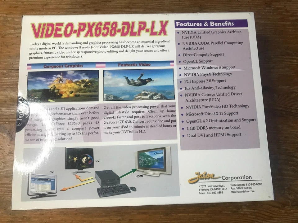 Jaton Nvidia GeForce GT630 16B DDR3 New Sealed Box Video PX658 DLP LX - Image 4 of 4