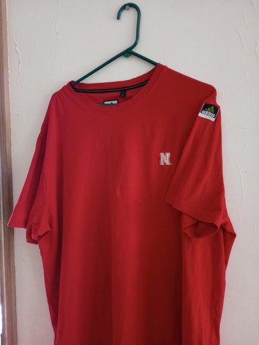 VTG Authentic Nebraska Cornhuskers Team Equipment T Shirt By Adidas 4XL Football