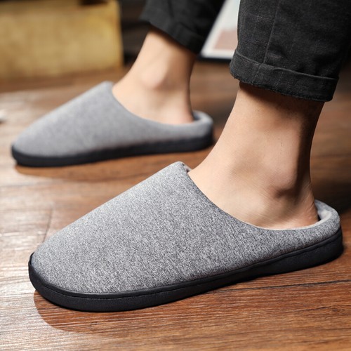 Men's Memory Foam Plush House Slippers 
