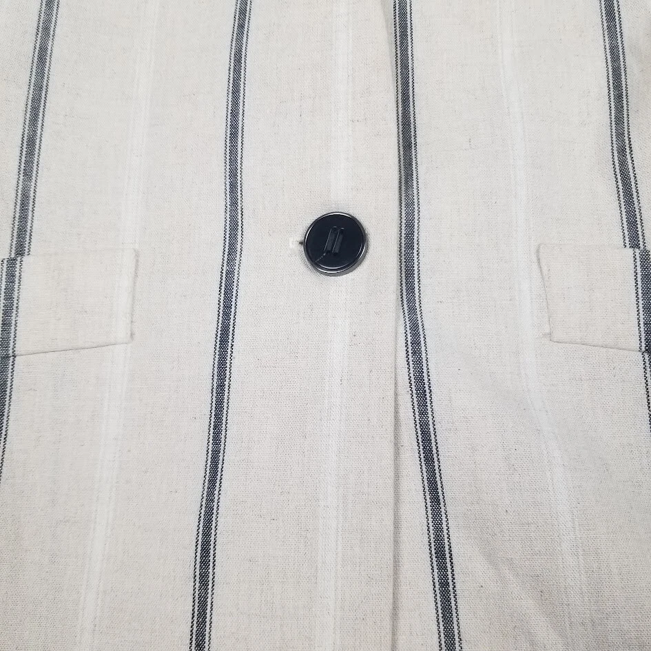 Chaqueta Blazer De Colección Para Mujer 10 Mezcla de Lino Cuadros Gran Tamaño Años 80 Marfil Leslie Fay Foto 4 de 4