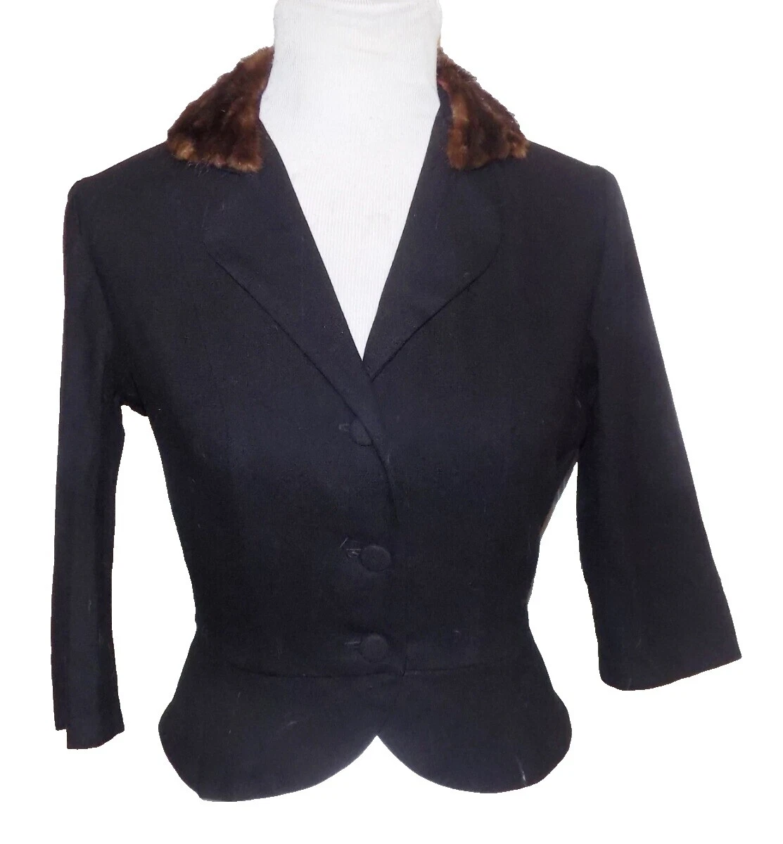 Black Tailored 1950s Vintage Suits, Sets & Suit Separates for Women