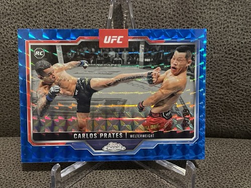 🔥Carlos Prates 2025 Topps Chrome UFC Rookie RC Blue Geometric /99