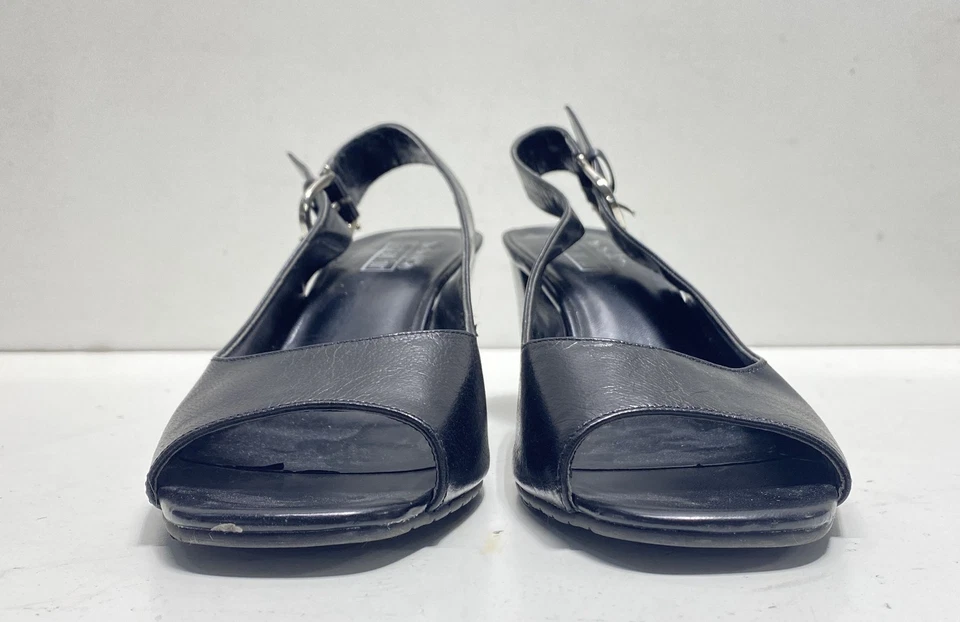 Coach And Four Sloan para mujer con hebilla de cuero negro talla 8,5 Foto 2 de 4