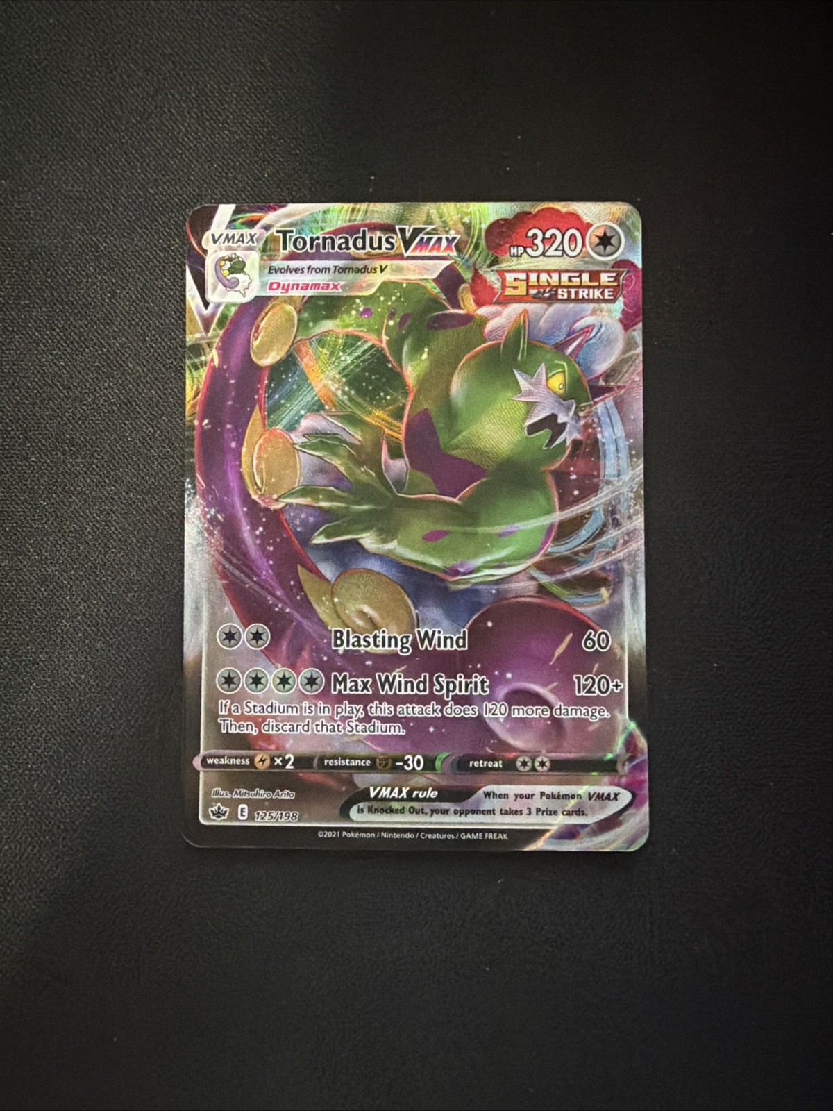 Tornadus VMAX 125/198 Holo Ultra Rare - Chilling Reign - Pokémon TCG - NM