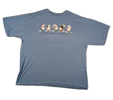 The Duck Co Mens XXL Blue Venice Beach California Graphic T Shirt Cotton Funny