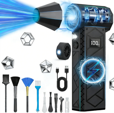 #ad 180000RPM Electric Air Duster Cordless Mini Jet Dry Blower Portable Turbo Fan $18.99