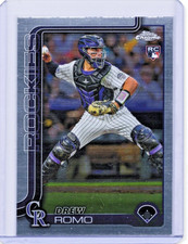2025 Topps Chrome #124 Drew Romo Rookie Card RC Colorado Rockies MLB