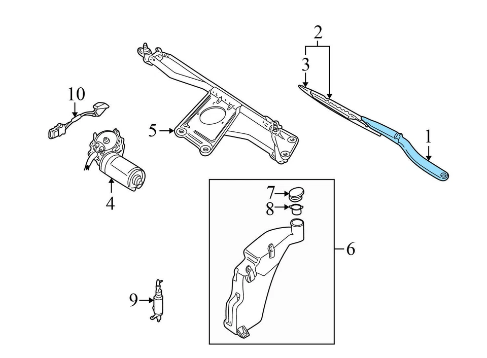AUDI A8 QUATTRO 1997-2002 - BRAZO LIMPIAPARABRISAS IZQUIERDO 4D1955407B Foto 3 de 4