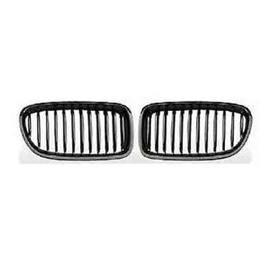 For BMW F10 F11 F18 P-Type Kidney Front Grille Grill Black Chrome SET 2010-2016