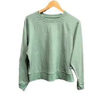 Vuori Green Long Sleeve Crew Neck Women's Halo Sweatshirt Size Small