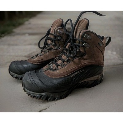 Merrell Isotherm 8 Waterproof Winter Boots Mens 7 Brown Leather 400g Primaloft