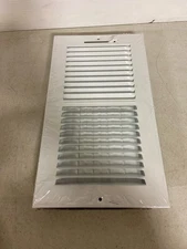 True Aire 6"x12" 2-Way Powder Coat White Steel Wall/Ceiling Register