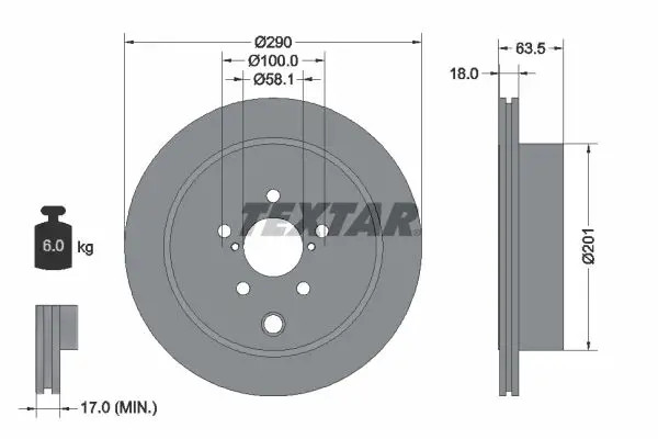 Textar Disque De Frein 92270903 - Image 2