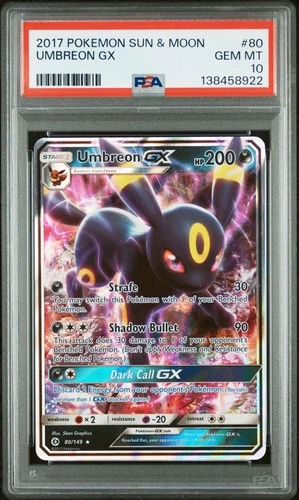 Umbreon GX 80/149 SM Base Set Holo PSA 10
