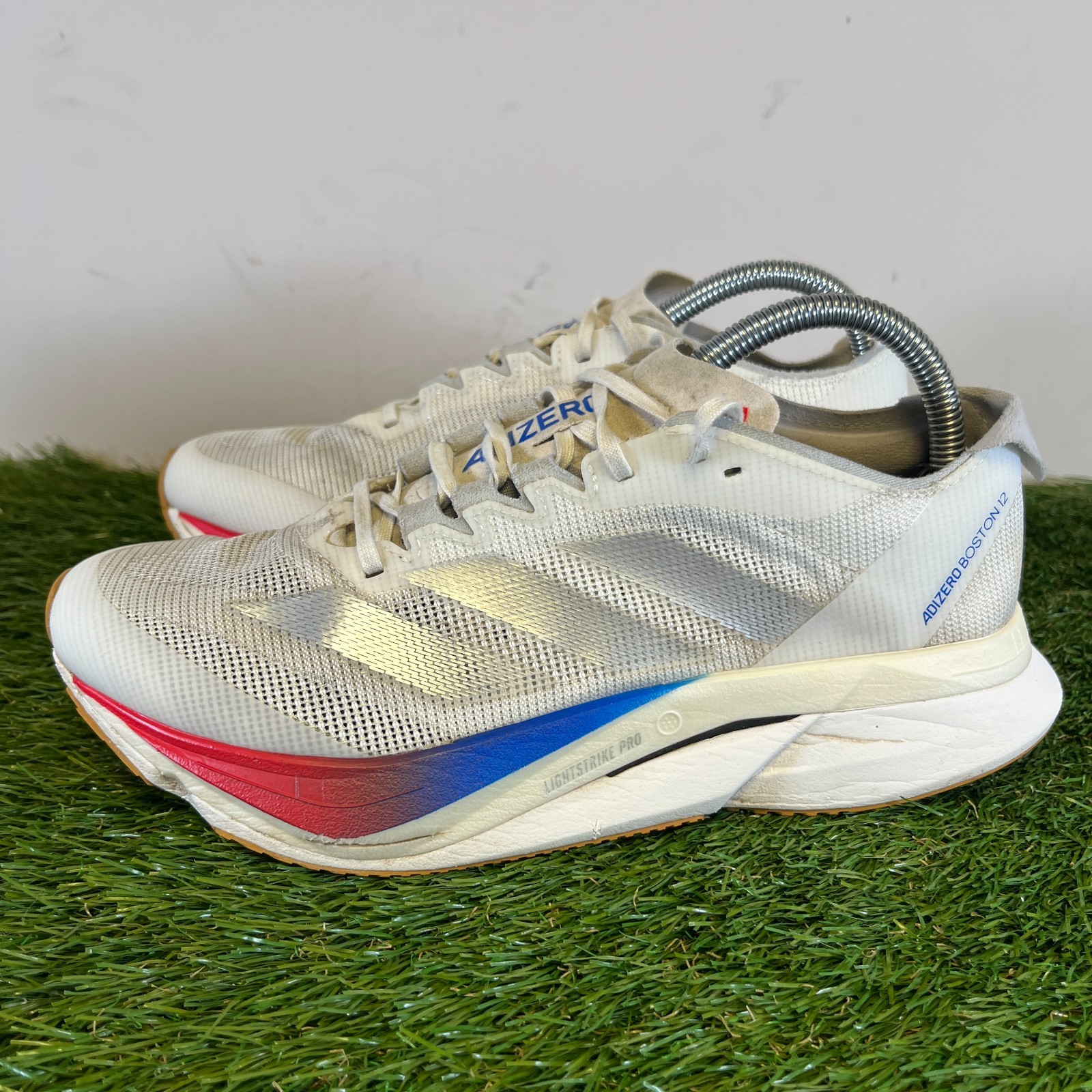 adidas Trainers Size 5.5 Women's White Adizero Boston 12 Walking Running Shoes image 3