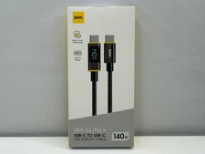 AOHI Magline+ USB C to USB C Cable 140W LED Display Nylon 4ft New