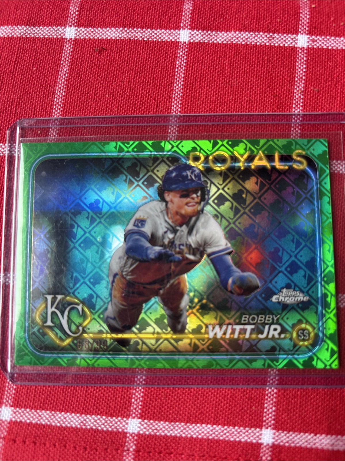 2024 Topps Chrome - Bobby Witt Jr. #120 Green Refractor /99