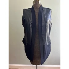 Mynt 1792 black faux leather vest size 1X NWT
