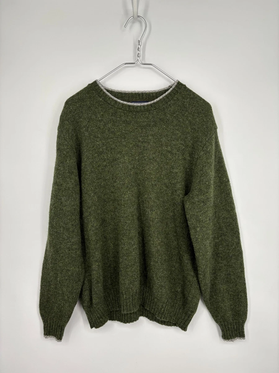 90s LANDS' END nep design lambswool knit Lands' End Wool Sweaters