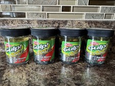 Lot of 4 Berkley Gulp! Alive! 1" Minnow Fishing Soft Bait Blue Green