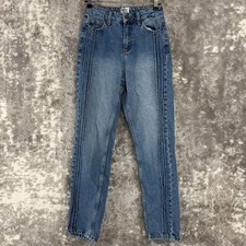 BDG Urban Outfitters Size W24 L32 Mom Jeans Denim 100 Cotton Blue Pants Button