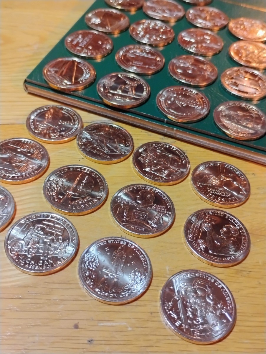 【未鑑定・現状品】金貨？ コレクション整理 No Folder Included. 29 Coin Collection American Innovation Dollars