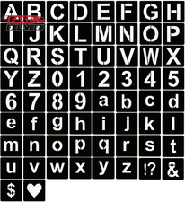 YEAJON 1 Inch Letter Stencils Symbol Numbers Craft Stencils, 66 Pcs Reusable Pla