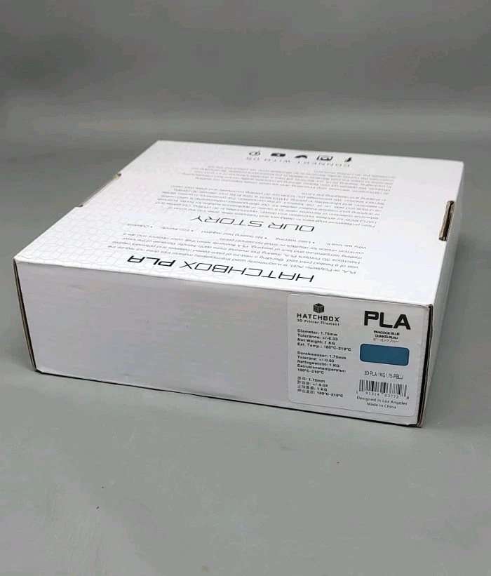 HATCHBOX PLA 1.75 MM 3D Printer Filament in Peacock Blue 1KG Spool New Sealed - Image 3 of 4