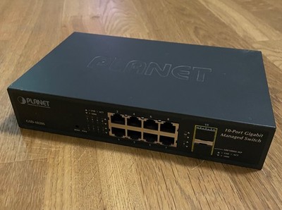 Planet GSD-1020S Managed Gigabit Switch, 8 Port + 2 Port SFP, 10 Zoll Rackmount