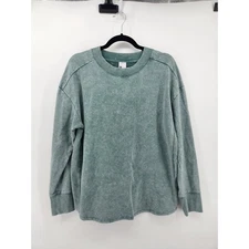 All in Motion Women's Green Crew Neck Long Sleeve Sweatshirt - Medium