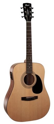 Cort Standard Series AD810E Acoustic-Electric Guitar, Open Pore Natural
